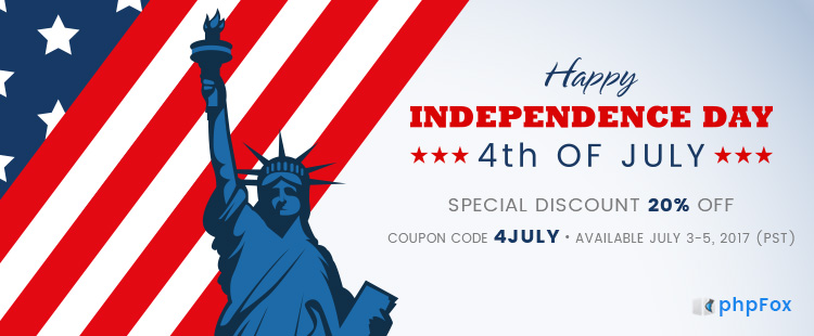 20% OFF on 4th of July