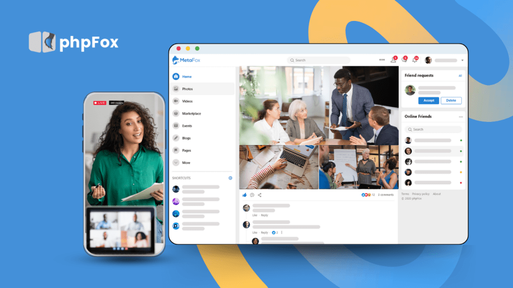 phpFox is a powerful On-Premise Social Networks designed for enterprises that demand full control, security, and customization.