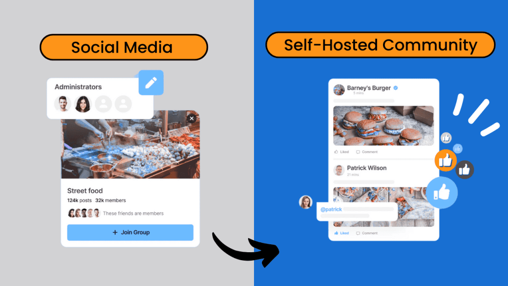 social media vs private community